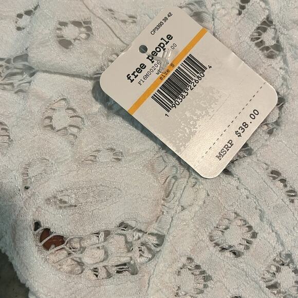 Free People FP $38 Adella Bralette Lace White NWT Size L - Picture 5 of 6